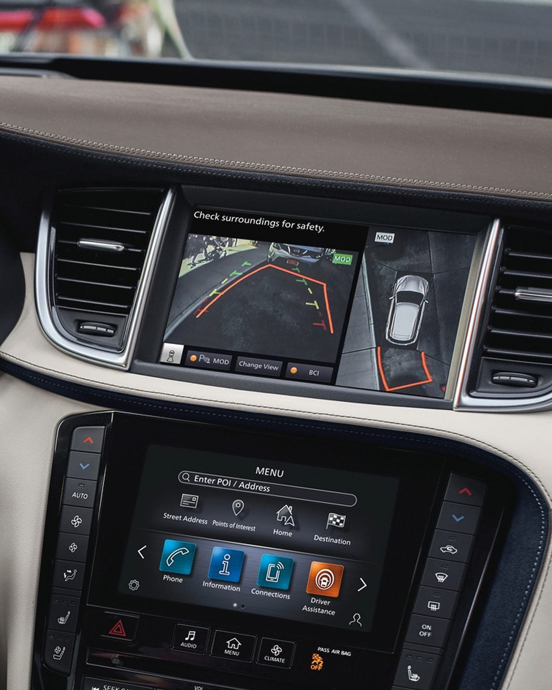 Monitor de visión 360 grados del INFINITI QX50 2025