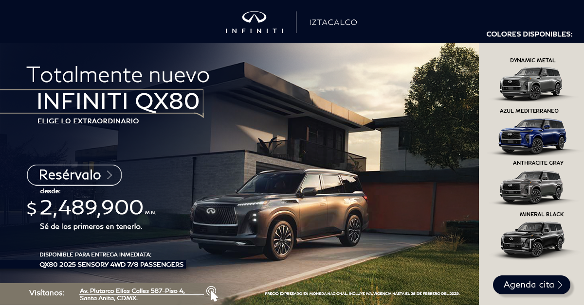 Banner preventa INFINITI QX80 2025